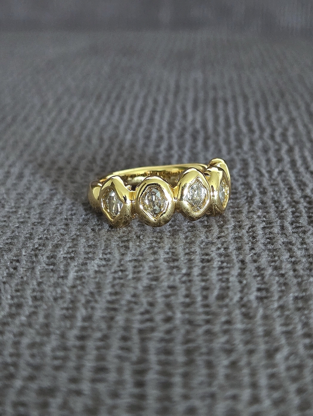 ✨️HP✨️ Alexis Bittar Molten Gold💛 with Clear Crystals💎 Ring💍 - NWT - Picture 9 of 16